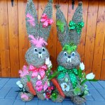 Veľkonočné dekorácie - Zajac veľký - výška 80 cm